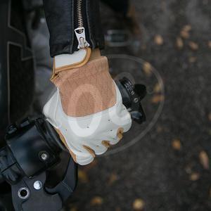 Motorcycle gloves BiltWell Bantam white/sand - Pictures 3