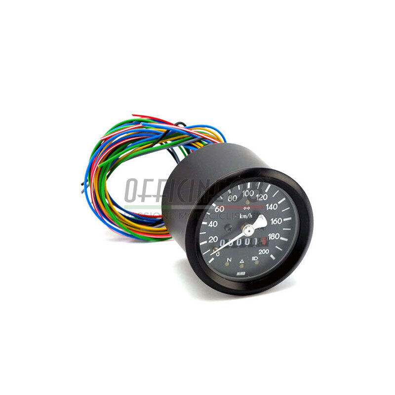 Mechanical speedometer MMB Sport K=0.7 M18 body black dial black