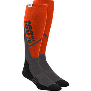 Motorcycle socks 100% Torque grey/orange