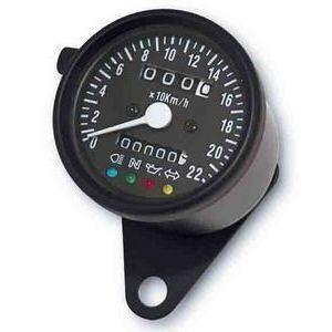 Mechanical speedometer Classic K=1.4 control lights body black dial black