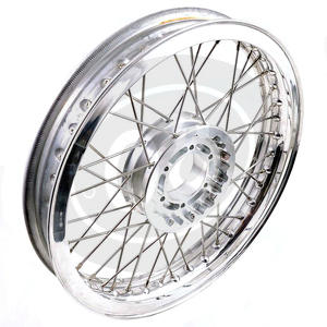 Spoke wheel Moto Guzzi Serie Grossa 18''x2.15 - 18''x2.15 reinforced CNC kit complete - Pictures 3