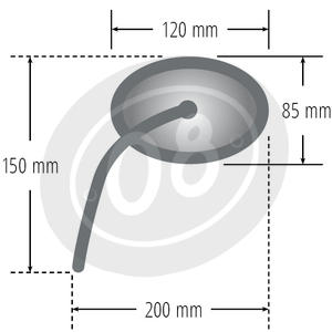 Specchietto retrovisore reversibile Highsider Oval nero - Foto 3