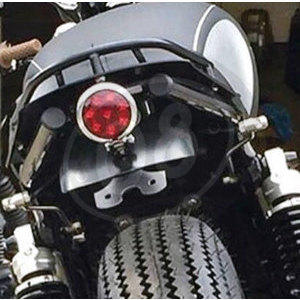 Led tail light Bates Style chrome/black - Pictures 5