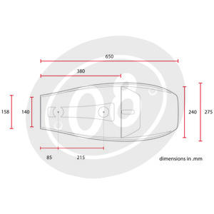 Sella moto universale completa Flat Track nero - Foto 5