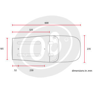 Universal motorcycle complete seat Classic brown - Pictures 5