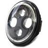 Inserto faro anteriore led 7'' Cafe Racer nero - Foto 1