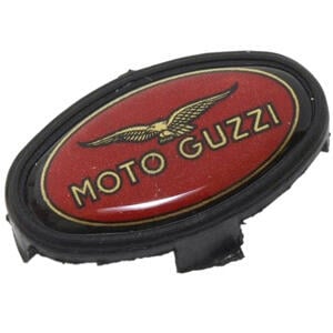 Ignition crankcase cover emblem Moto Guzzi Serie Grossa i.e. 8V left