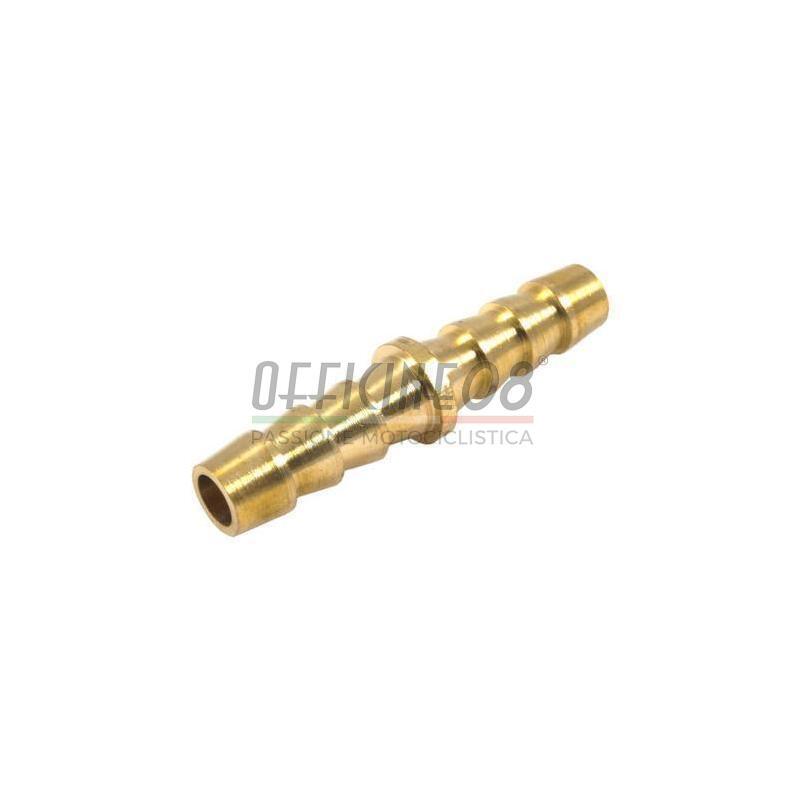 Connettore tubo benzina 6mm ottone