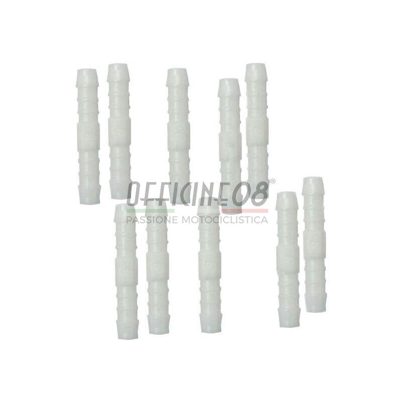 Connettore tubo benzina 5mm set 10pz