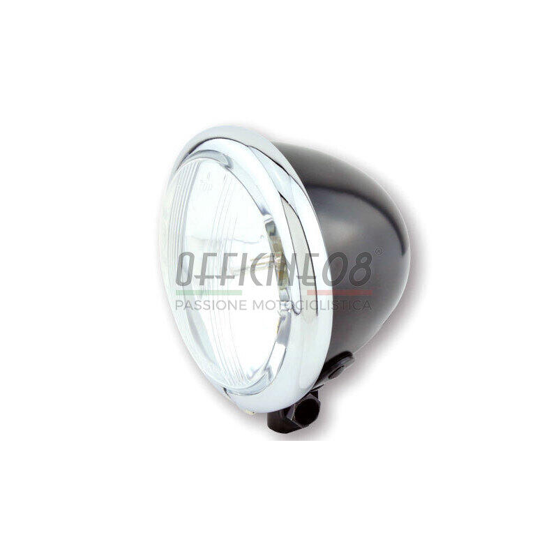 Halogen headlight 4.5'' Bates black polish lens pattern