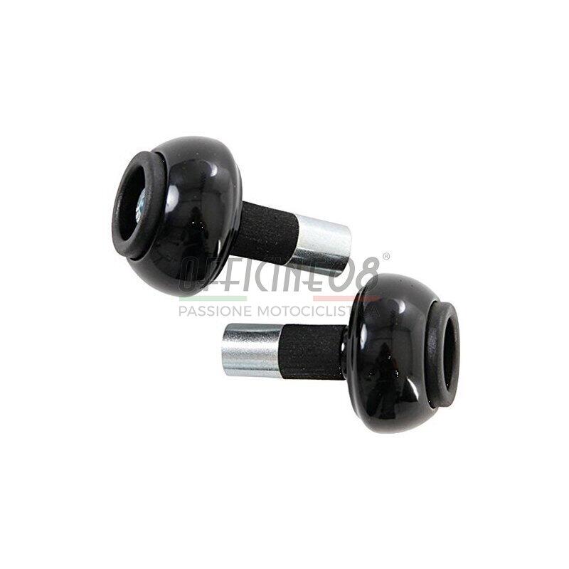 Coppia contrappesi antivibranti LSL sferici 14mm nero acciaio