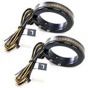 Led fork winkers 41mm black smoked pair