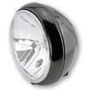 Halogen headlight 7'' Yuma black polish lens clear - Pictures 1