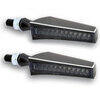Led winkers sequence light Highsider STS-1 black matt smoked pair - Pictures 1