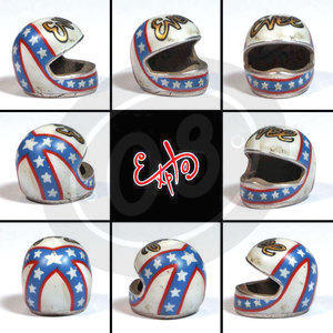 Keyholder pendant helmet Evel Knievel - Pictures 5