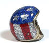 Ciondolo portachiavi casco Bandiera Americana metal flake - Foto 1