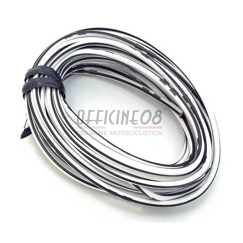 Electrical cable 0.82mm white/black 4mt