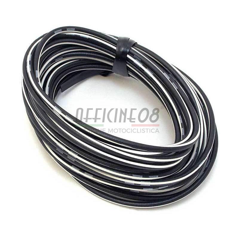 Electrical cable 0.82mm black/white 4mt