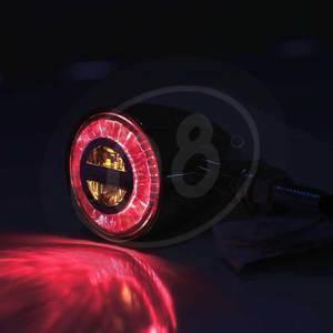 Coppia frecce led Highsider Rocket Classic nero con fanalino posteriore fumè - Foto 4