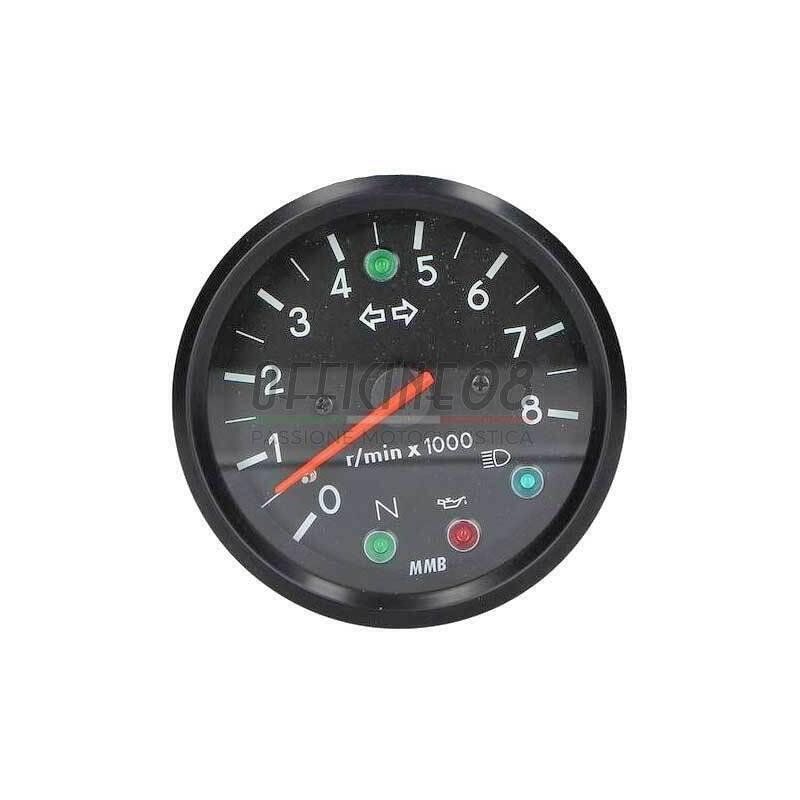 Electronic tachometer MMB Old Style 8K control lights body black dial black