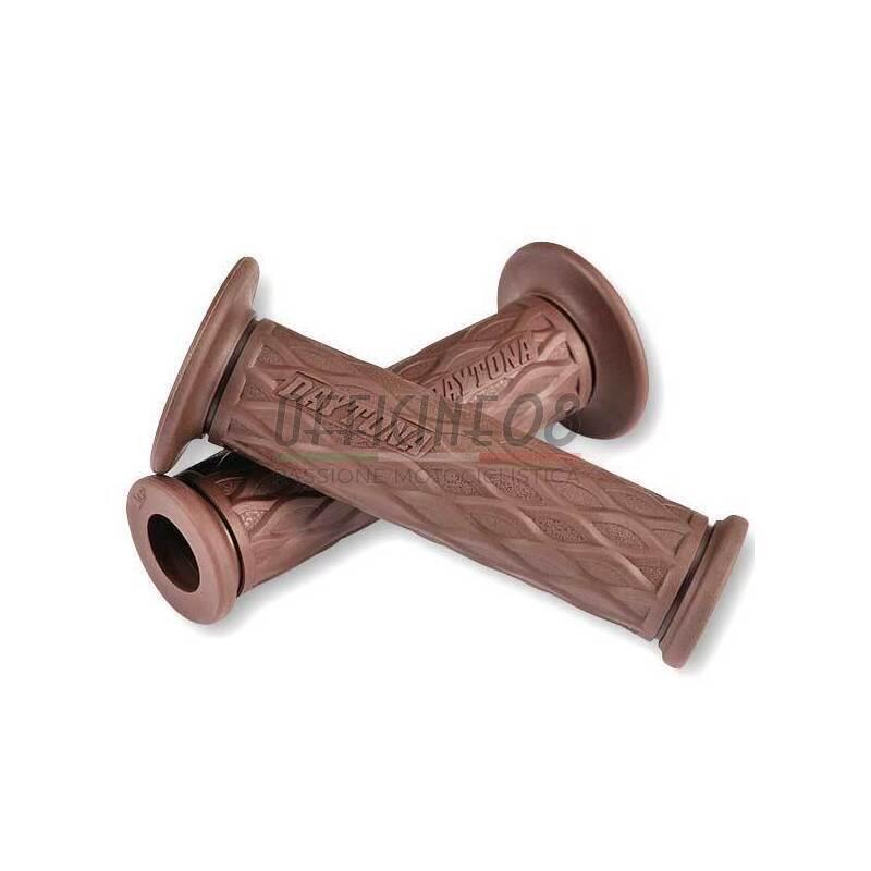 HanHandlebar grips Daytona D-Nami open ends 22mm brown