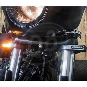 Led fork winkers 54-56mm Classic black pair - Pictures 3