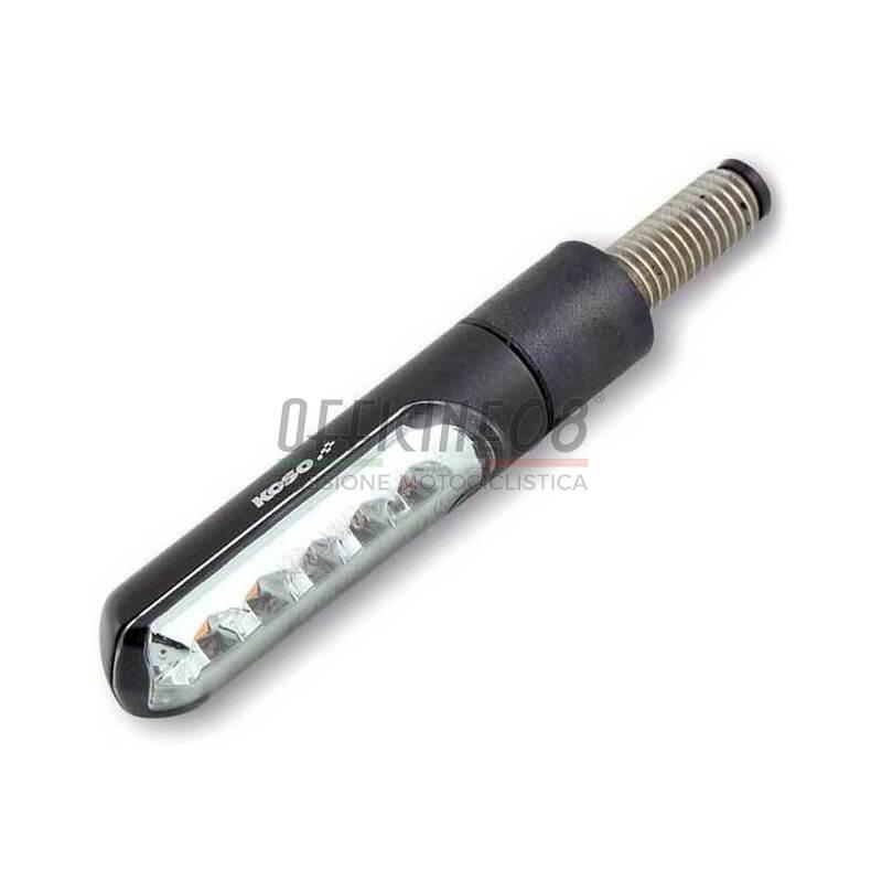 Led winker sequence light Koso Electro black matt smoked