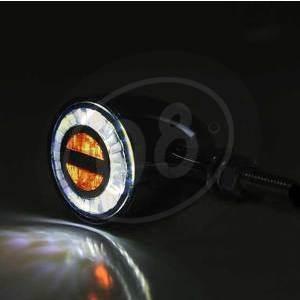 Led winkers Highsider Rocket Classic black position light combo smoked pair - Pictures 2