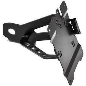 Staffa Di Montaggio Targa A 3 Fori Per Harley Davidson - Cromata Con Piastra Di Supporto - Adatta Per Softail, Dyna, XL 1973-Up - Include Distanziali In Gomma