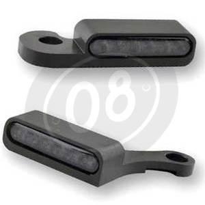 Led winkers Harley-Davidson Touring -'08 front Heinz Bikes black smoked pair - Pictures 4
