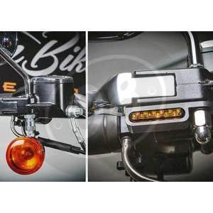 Led winkers Harley-Davidson Touring -'08 front Heinz Bikes chrome smoked pair - Pictures 2