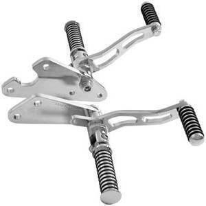 Kit pedane avanzate per Harley-Davidson Sportster ABS +42cm alleggerite  cromo