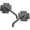 Specchietto retrovisore Highsider Iron Cross nero coppia - Foto 1