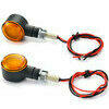 Coppia frecce led Daytona D-Light SOL nero opaco arancione - Foto 1