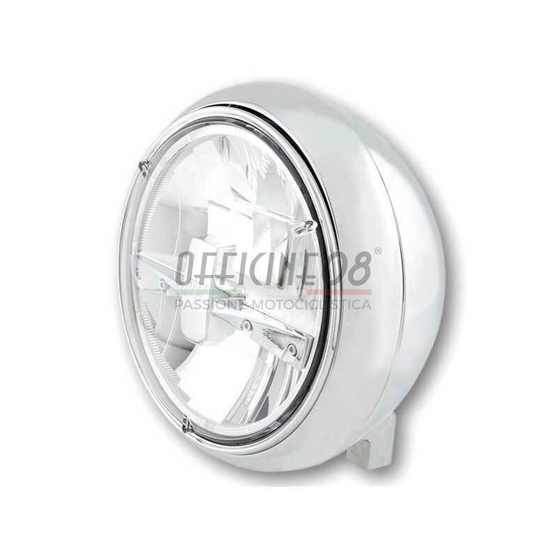 Full led headlight 7'' Highsider Yuma2 low mounting chrome