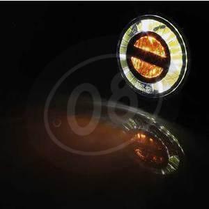 Led winkers Highsider Rocket Bullet black position light combo smoked pair - Pictures 2