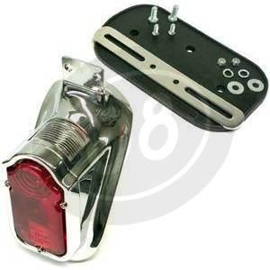 Halogen tail light Tombstone chrome license plate holder - Pictures 2