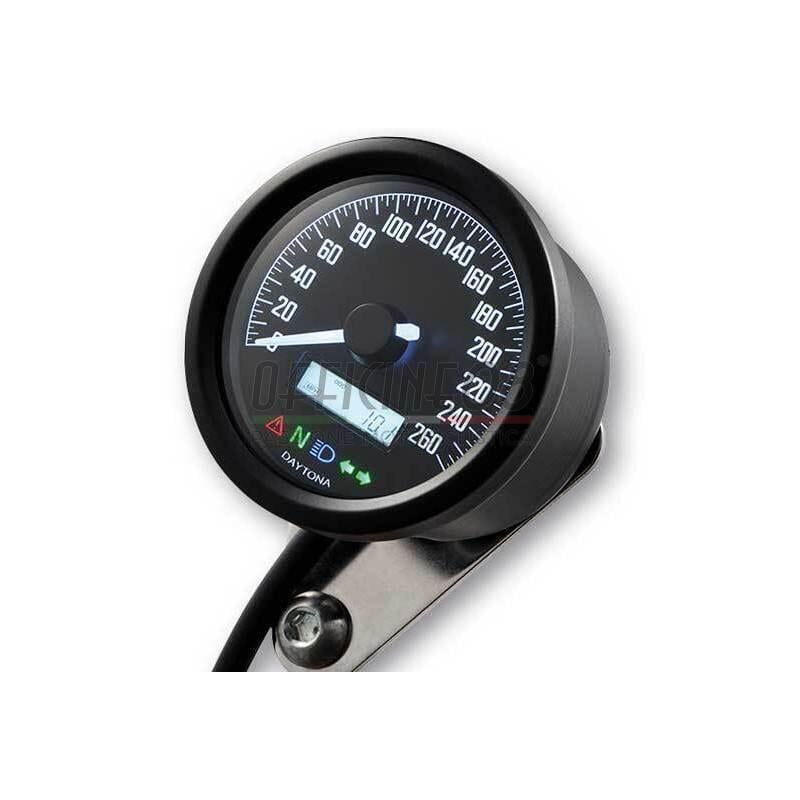 Electronic speedometer Daytona60 control lights 260Km/h black