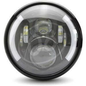 Full led headlight 7'' Modern with winkers black - Pictures 2