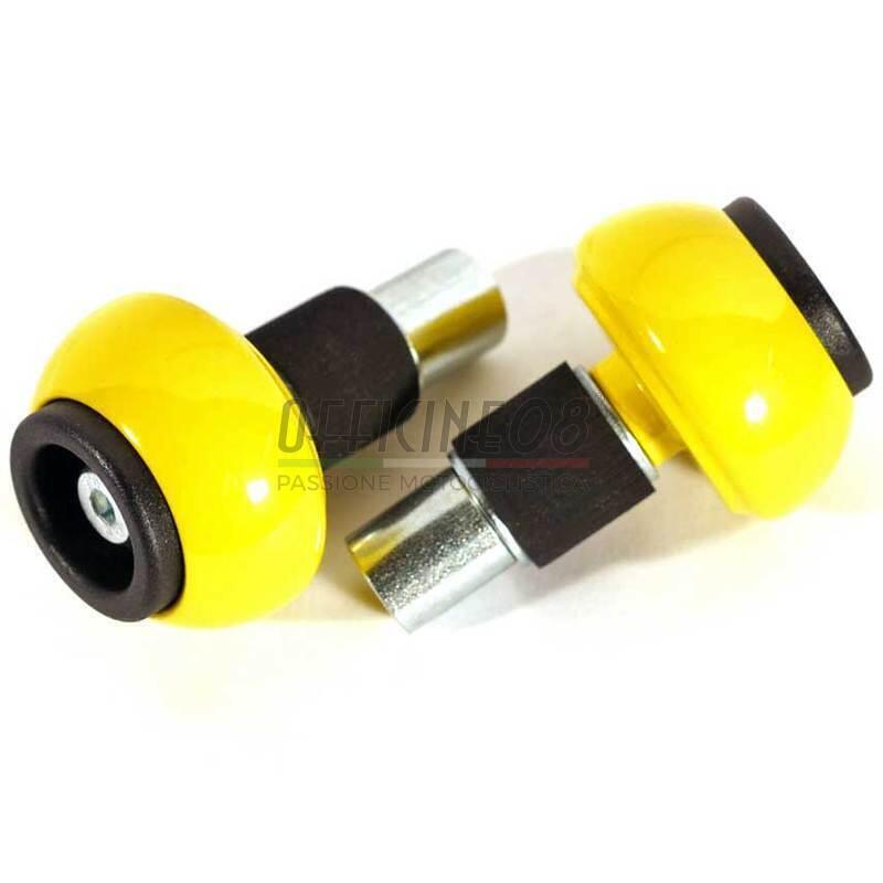 Bar-end weights LSL spheric 14mm yellow