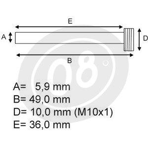 Perno pasticche freno Nissin M10x1, lunghezza 49mm kit - Foto 2