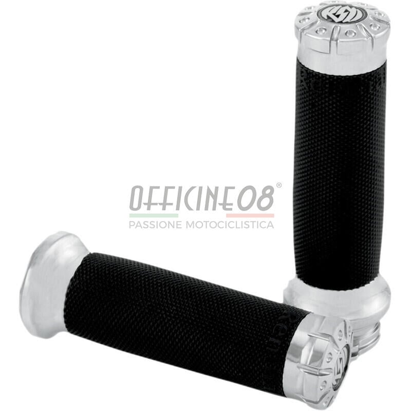 Handlebar grips Harley-Davidson Big Twin '82-'99 Roland Sands Chrono chrome