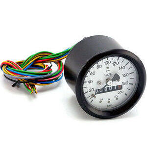 Mechanical speedometer MMB Classic K=0.7 M18 body black dial white