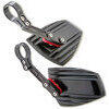 Specchietto retrovisore bar-end Highsider Wave nero/rosso coppia - Foto 1
