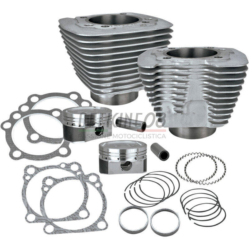 Kit aumento cilindrata per Harley-Davidson Sportster 883 '86-'19 1200cc grigio