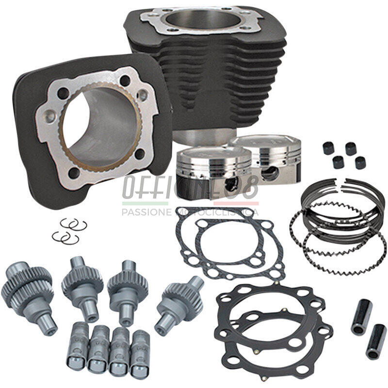 Kit aumento cilindrata per Harley-Davidson Sportster 883 '00-'19 1200cc completo nero