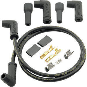 Ignition cable 8mm kit Accel black suppression 90° 2 cylinders