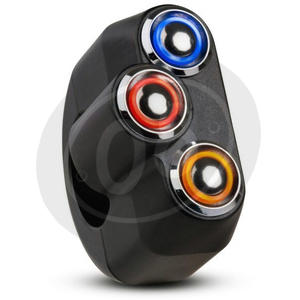 Pulsantiera 22mm Rebel Moto 3 Push Button LED nero - Foto 2