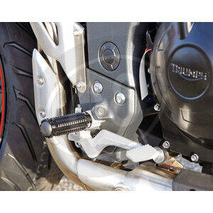Coppia snodi pedane per Triumph Speed Triple 1050 '11- LSL guidatore grigio - Foto 2
