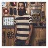 T-Shirt maniche corte Holy Freedom Talamos righe beige/nero - Foto 1